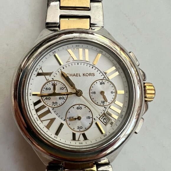 Michael Kors Camille Chronograph Silver Dial Two-Tone Ladies Watch MK5653 main image 5